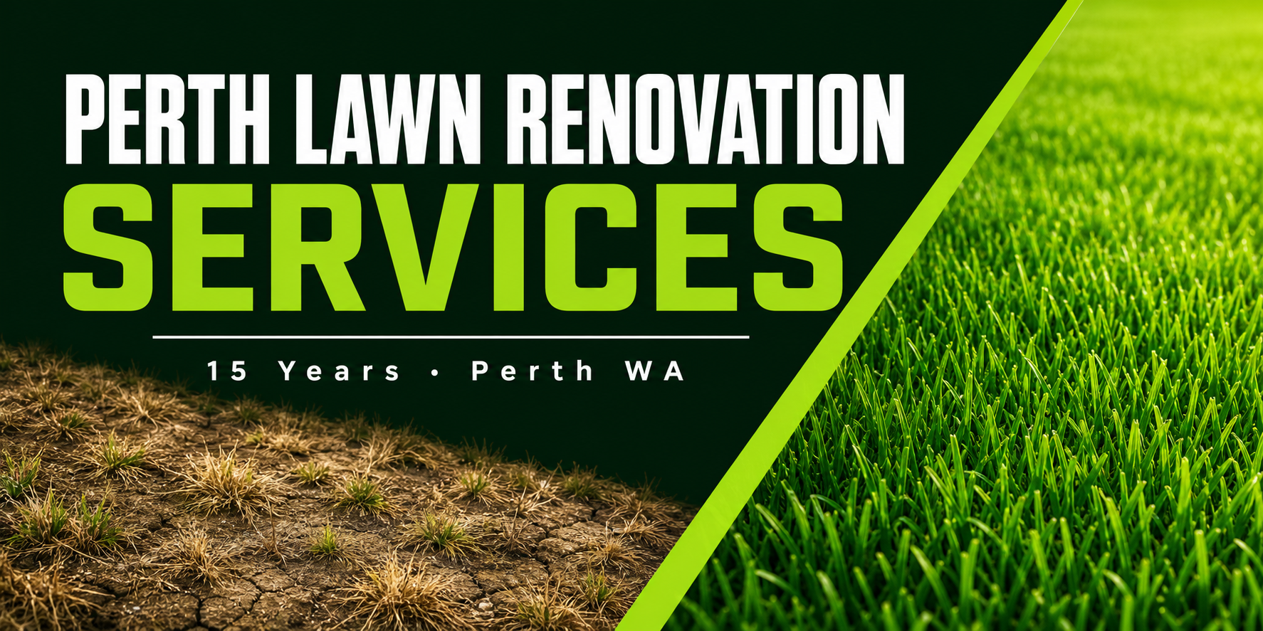 Perth Lawn Renovation Services — before and after